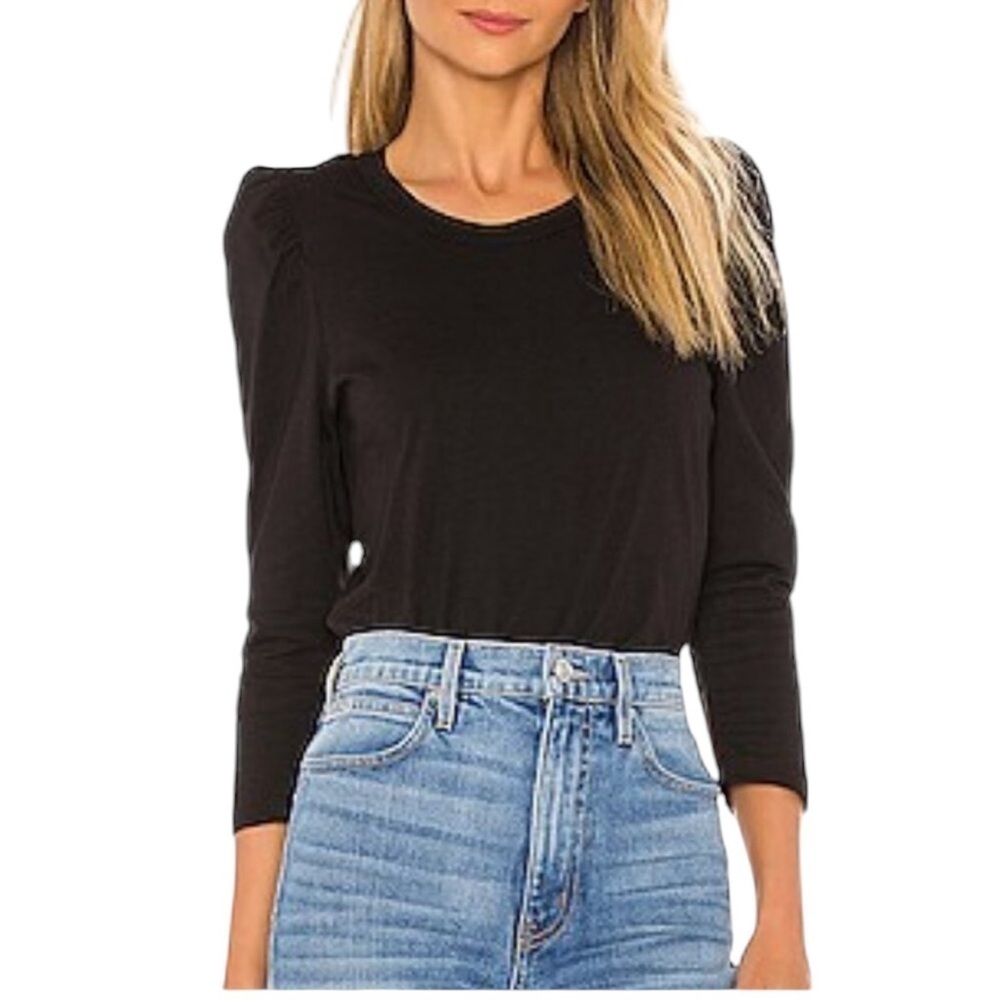 ALC Karlie puff sleeve tee black XS from Revolve excellent condition